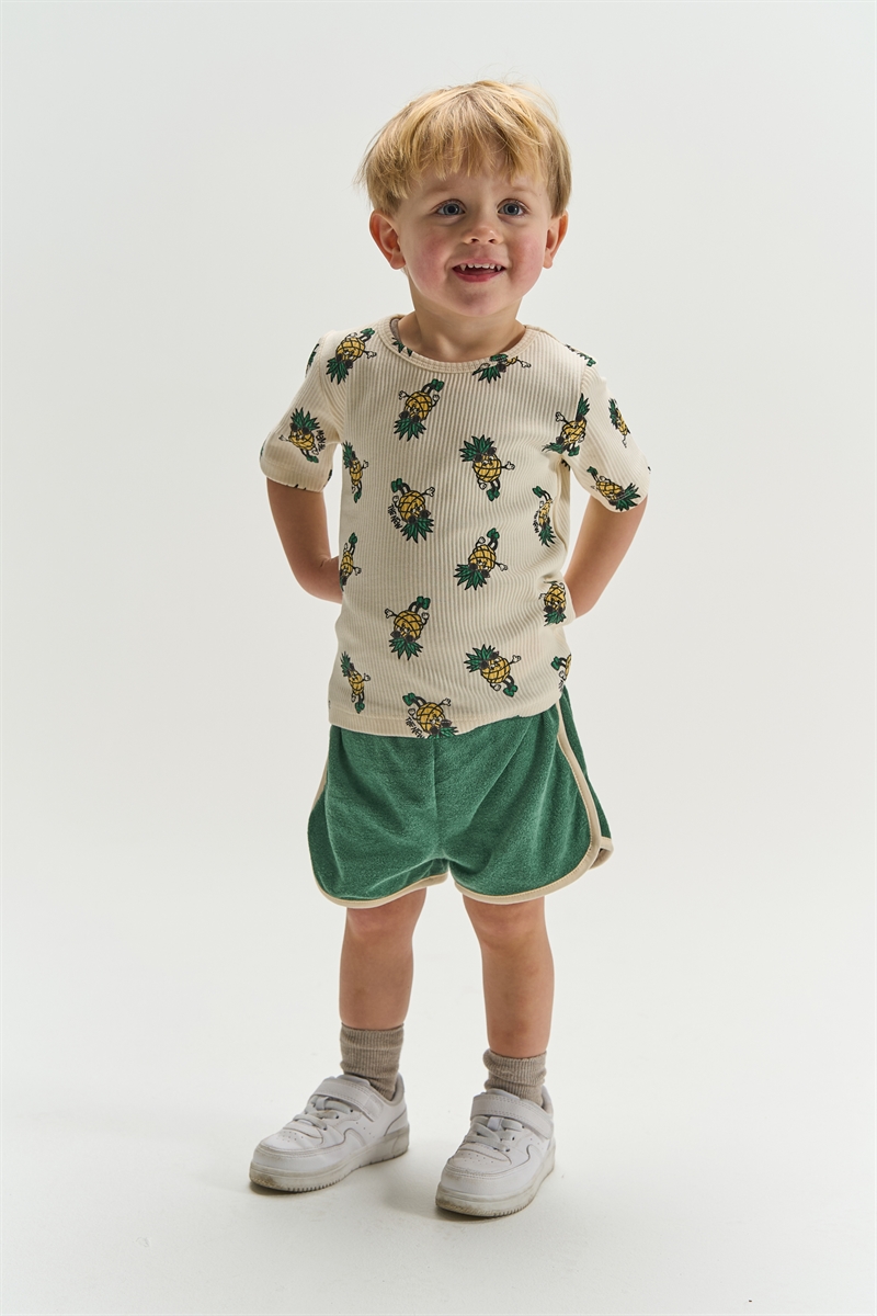 The New Siblings rib t-shirt med ananasprint – kortærmet t-shirt til børn